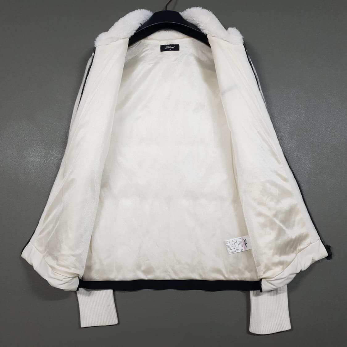 여성 M) 타이틀리스트 골프 니트 경량 패딩 다운 자켓 화이트 상품이미지6