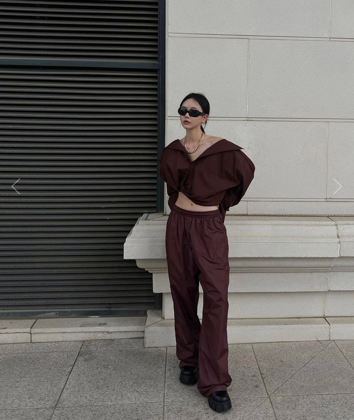 새상품) 랑거 뮈 언발 셔츠 네이비 상품이미지5