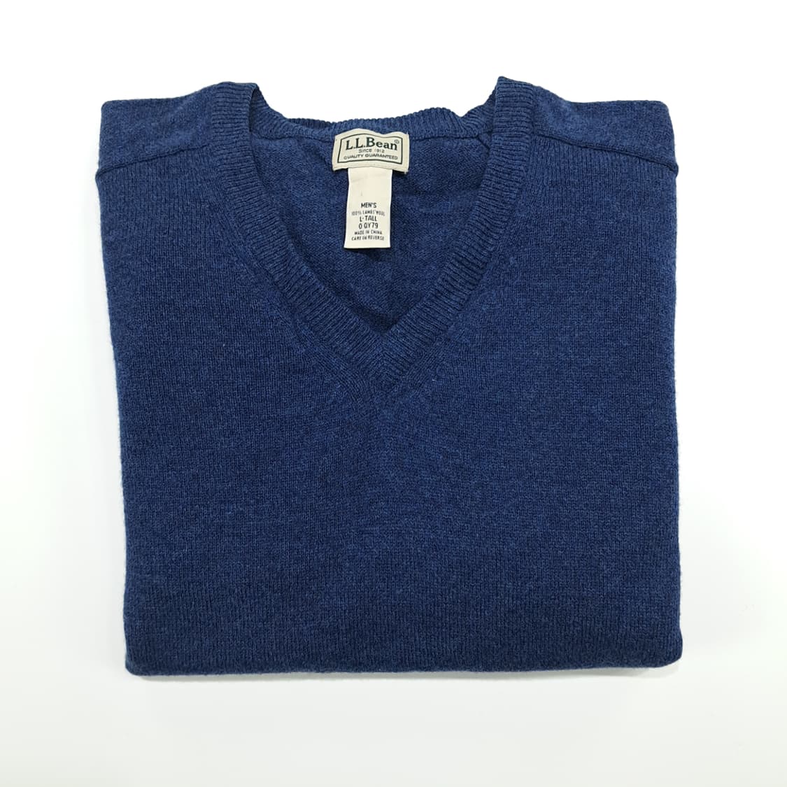 CN943 L 엘엘빈 아쿠아블루 램스울 V넥 긴팔 니트 스웨터 상품이미지8