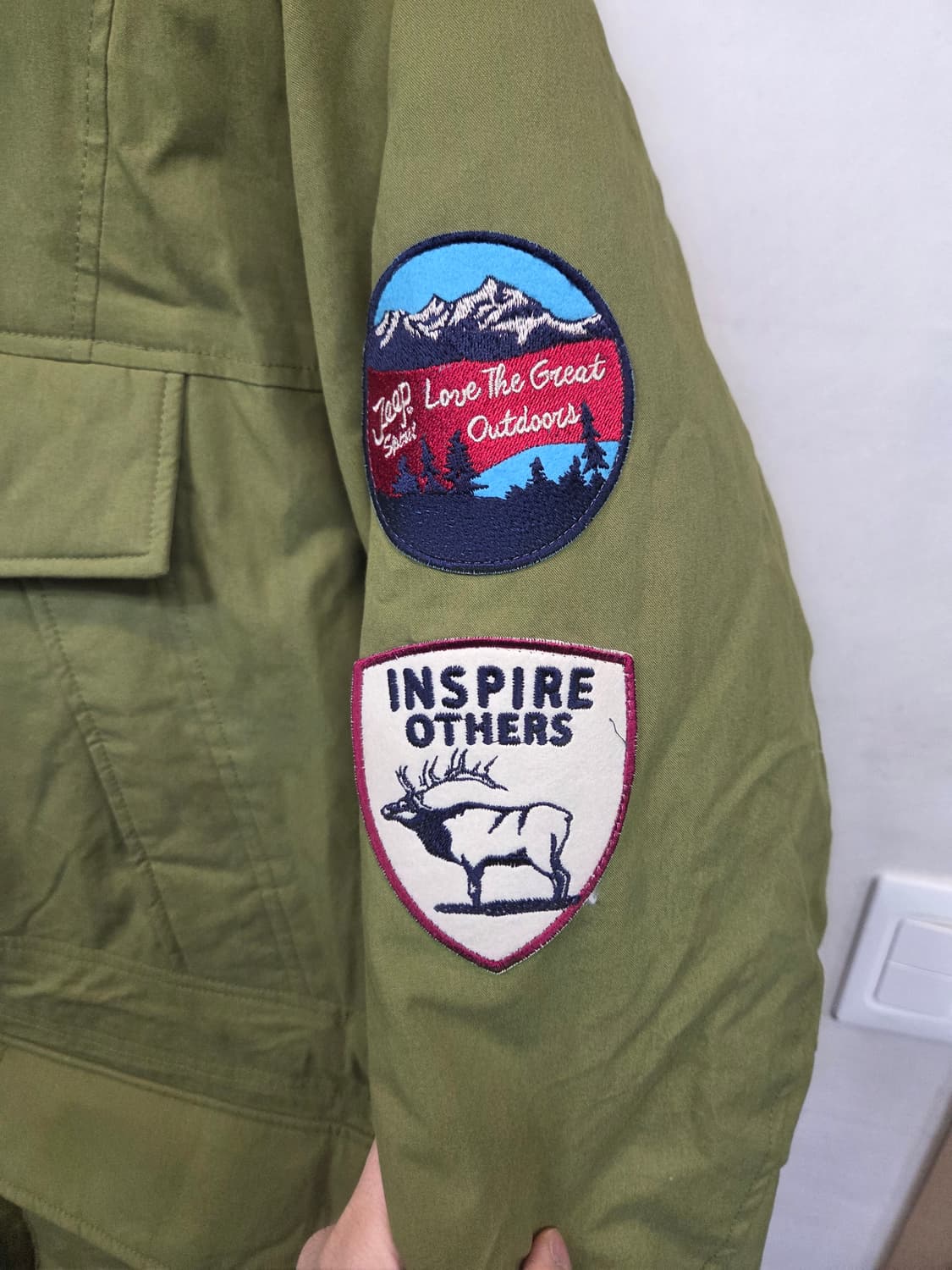 지프 등판성조기 아노락 덕다운 점퍼 패딩 L 상품이미지6