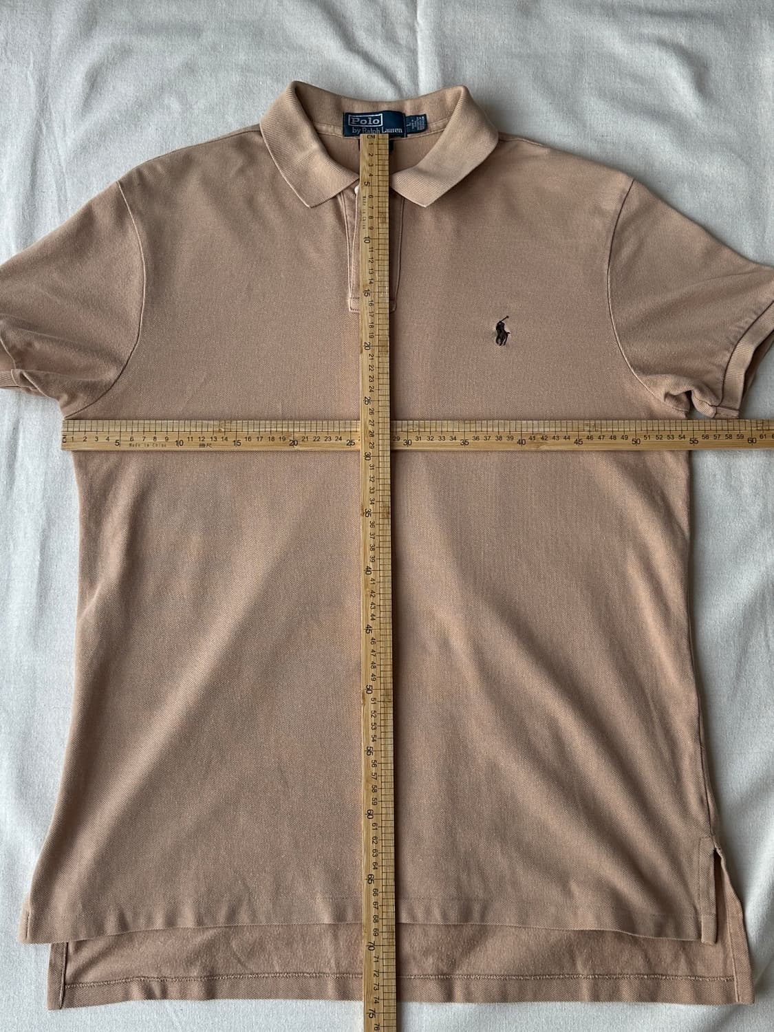 폴로 랄프로렌 반팔 피케 카라티 베이지 커스텀핏 L 상품이미지8