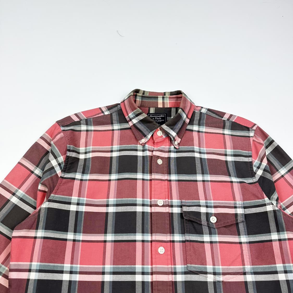 아베크롬비 뉴욕 피치 포켓 체크셔츠 (L) 상품이미지1