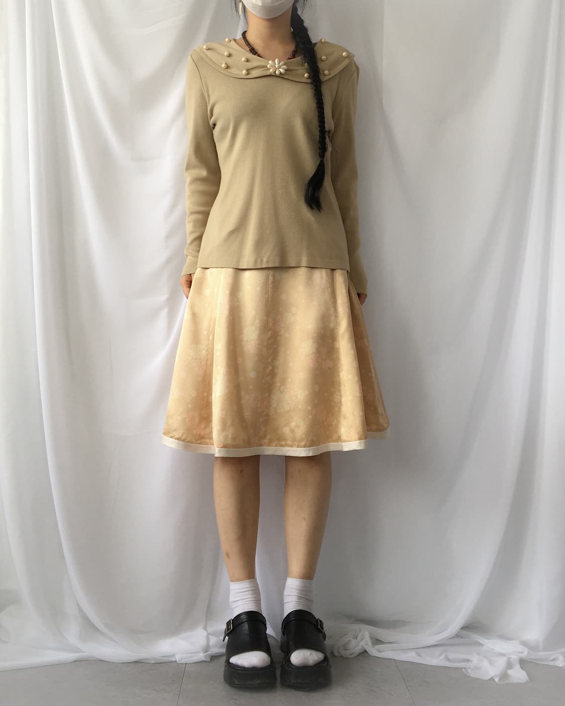 Beads collar point sleeve 상품이미지1