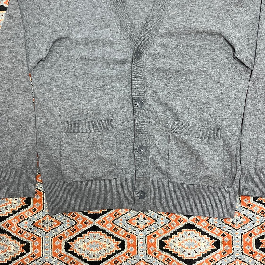 지오송지오 그레이 와이넥 가디건 남성105 상품이미지3