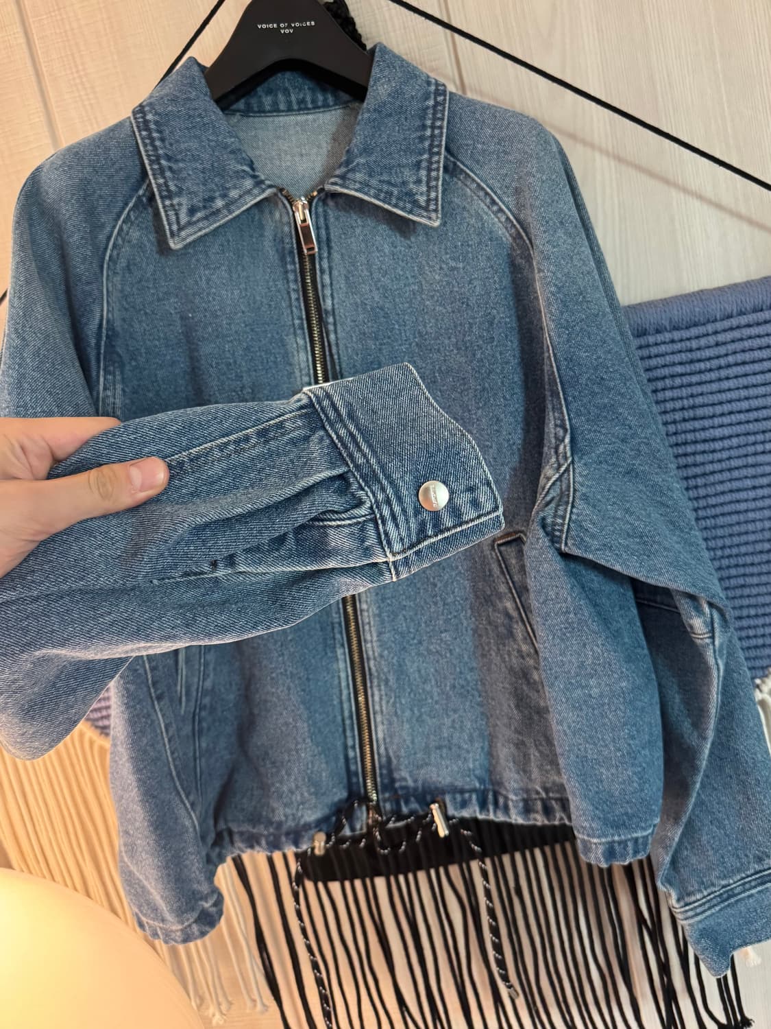 VOV 데님 블루종 자켓 55사이즈 s 보이스오브보이스 상품이미지2