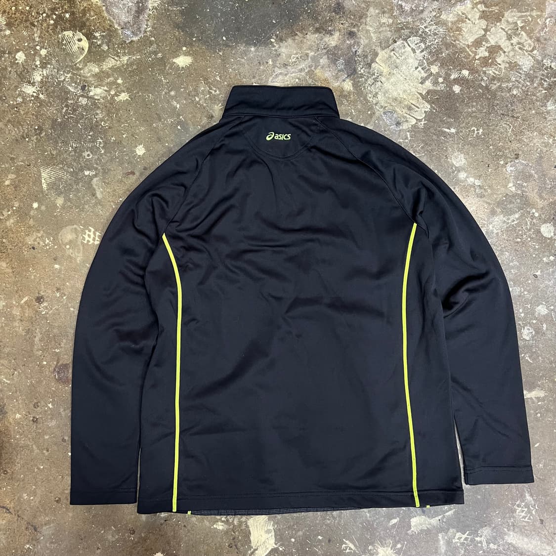 100) 아식스 런닝 방풍 기모 하프집업 티셔츠 상품이미지4