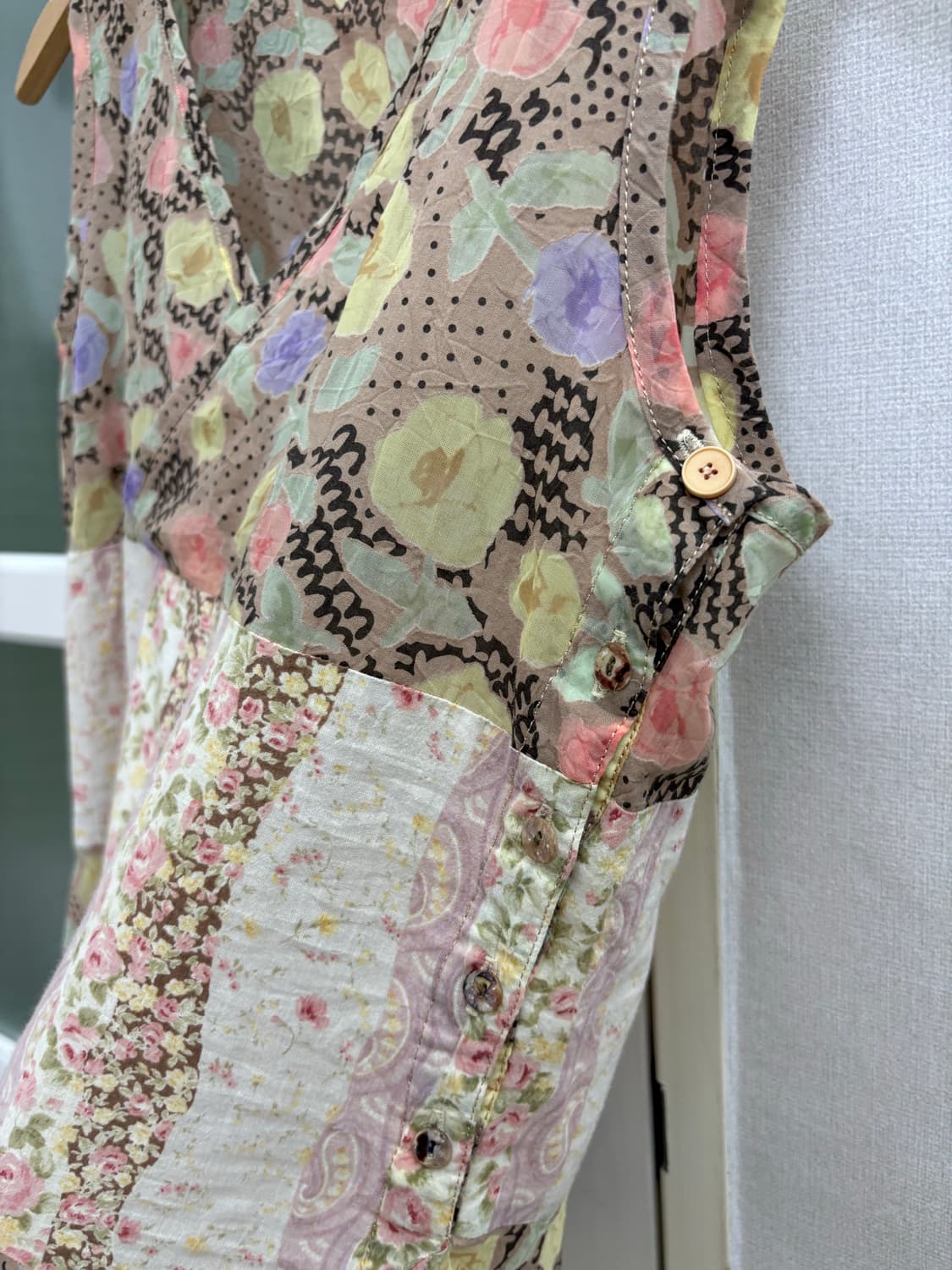 플라워 패치 슬리브리스 상품이미지3