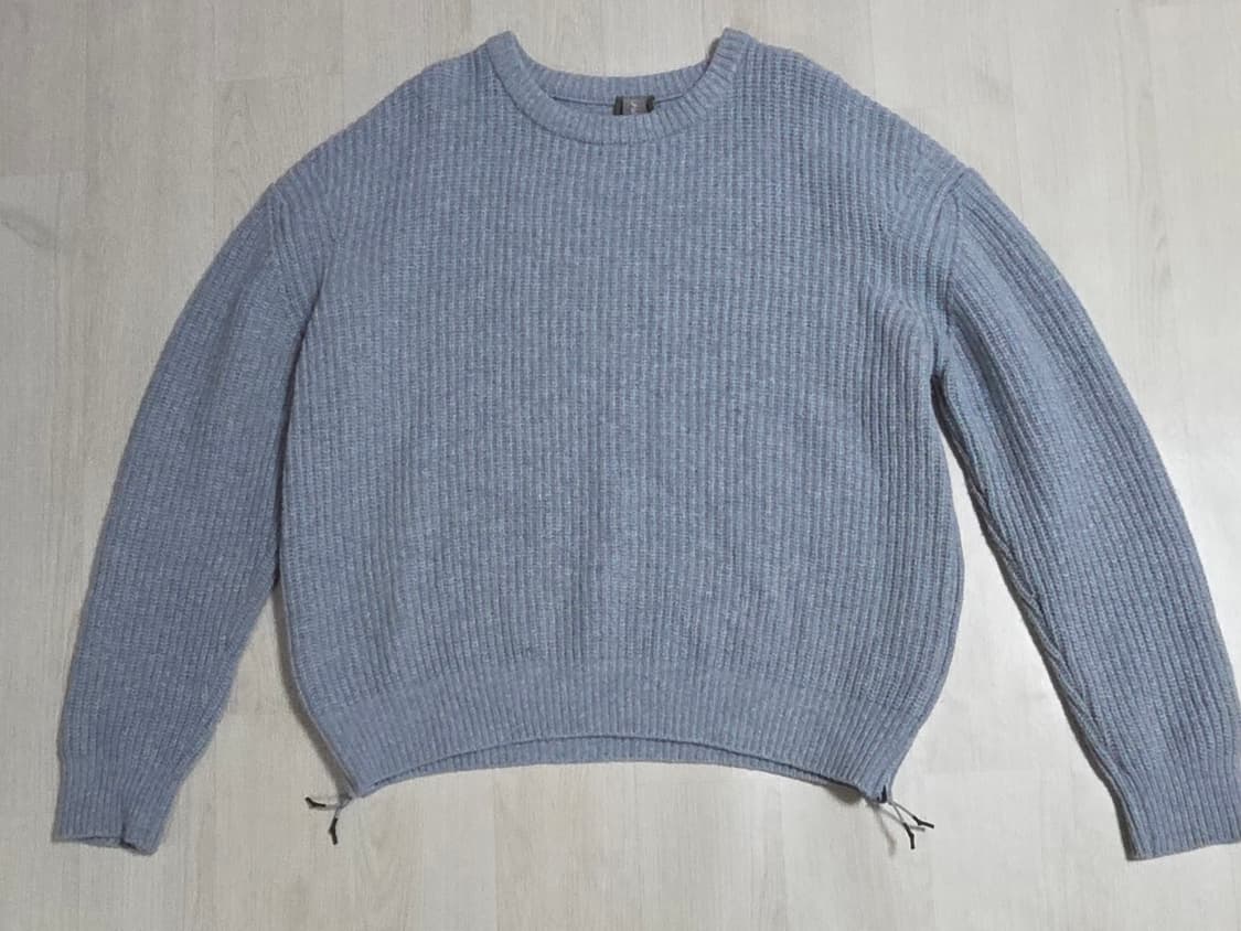 (착샷) 언어펙티드 오버사이즈 크루넥 니트 상품이미지2