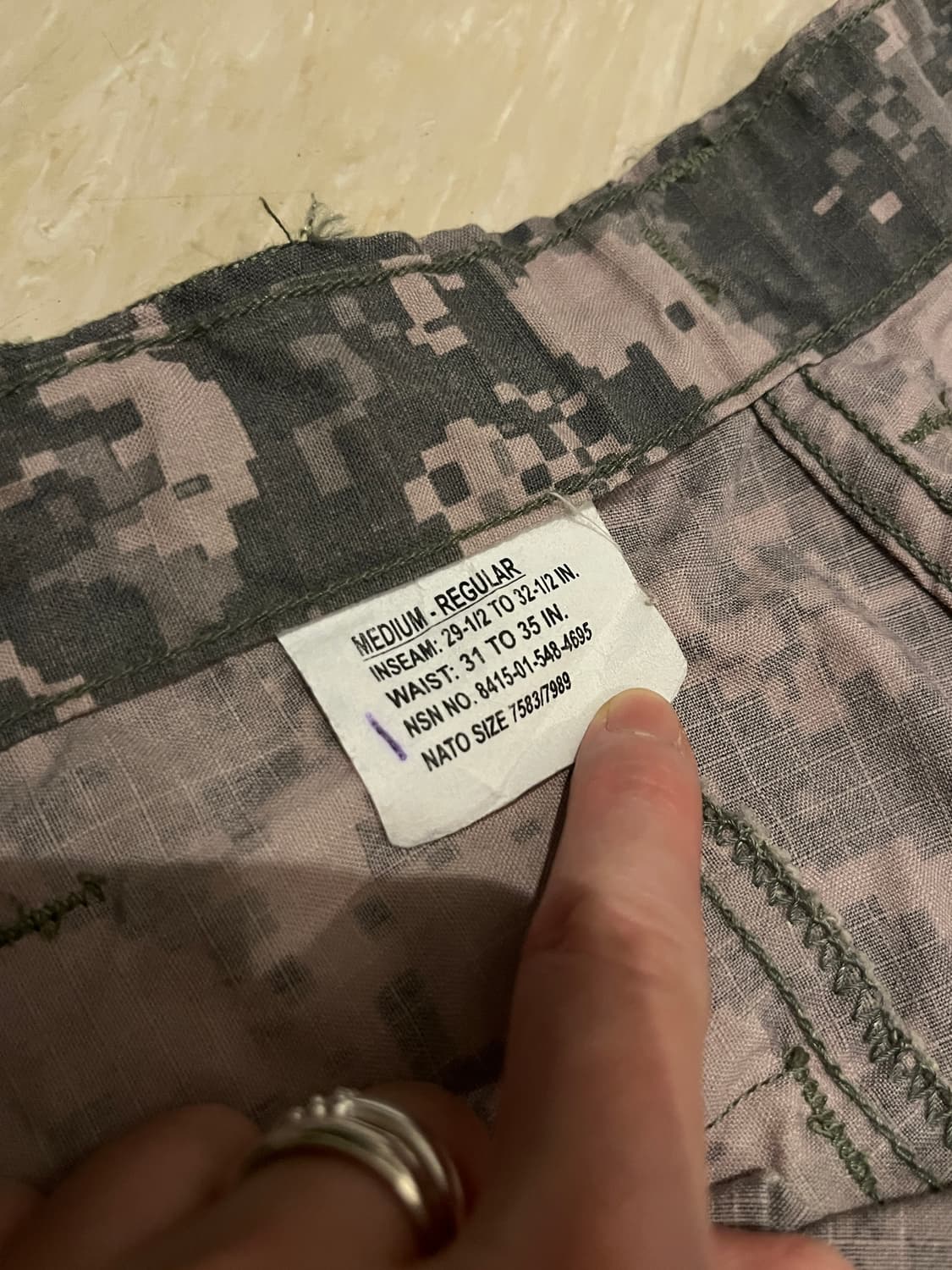 US ARMY 오리지날 미군 디지털 카모 팬츠  상품이미지3