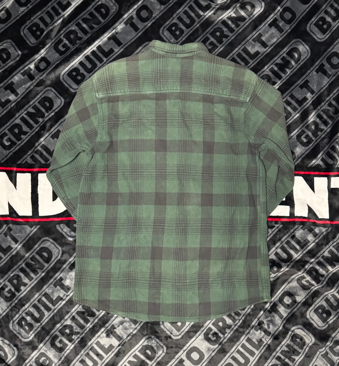 아크릴릭 체크 셔츠 그린 상품이미지2