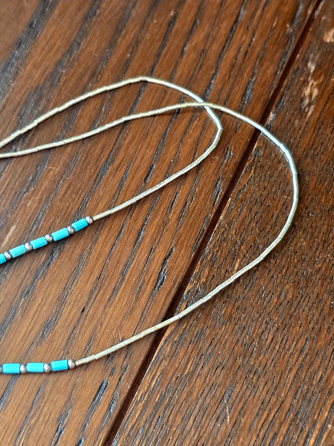 🇺🇸네이티브 아메리칸 실버 터키석 깃털 목걸이 상품이미지8