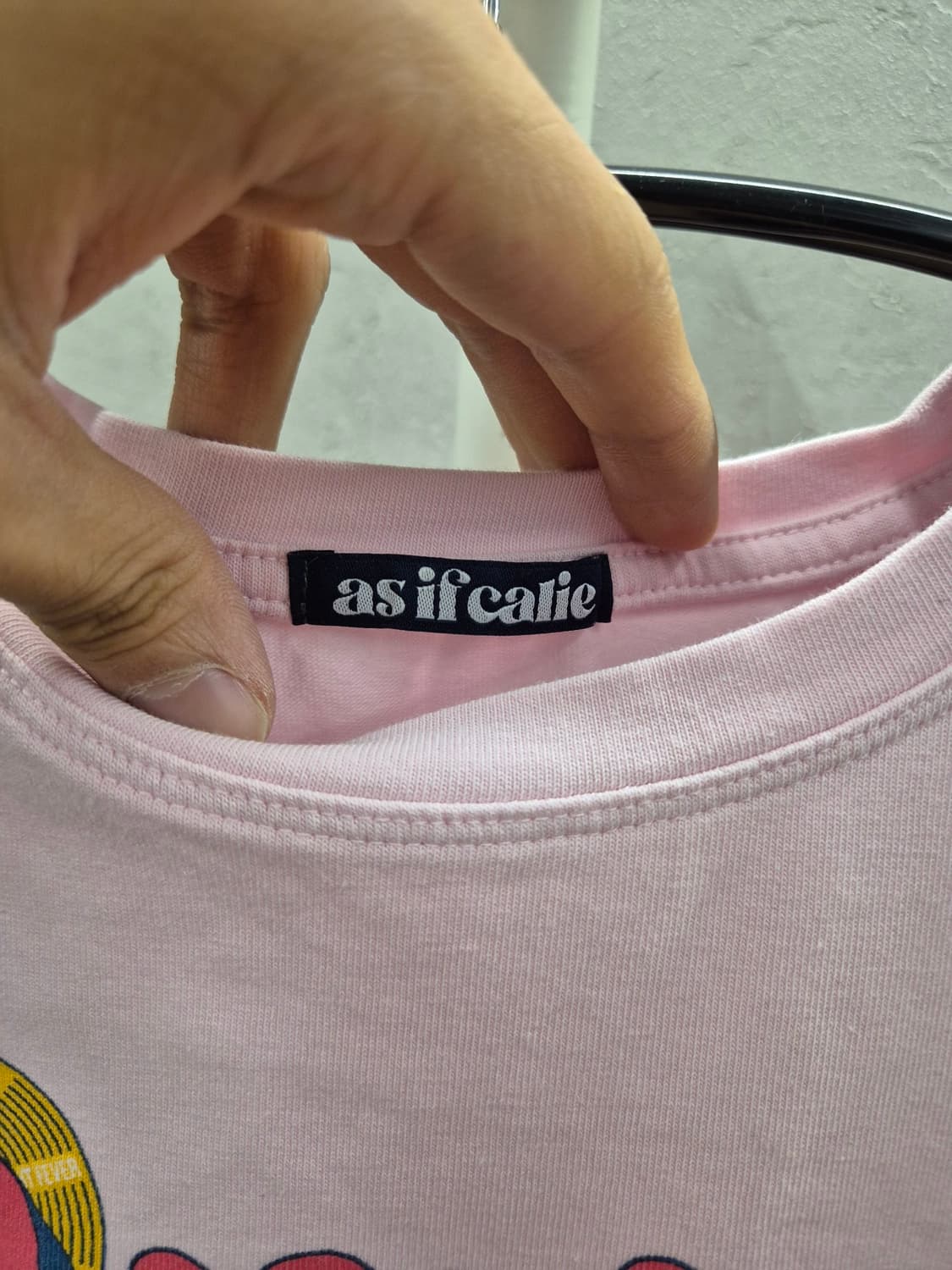 as if calie 핑크 크롭티 상품이미지5