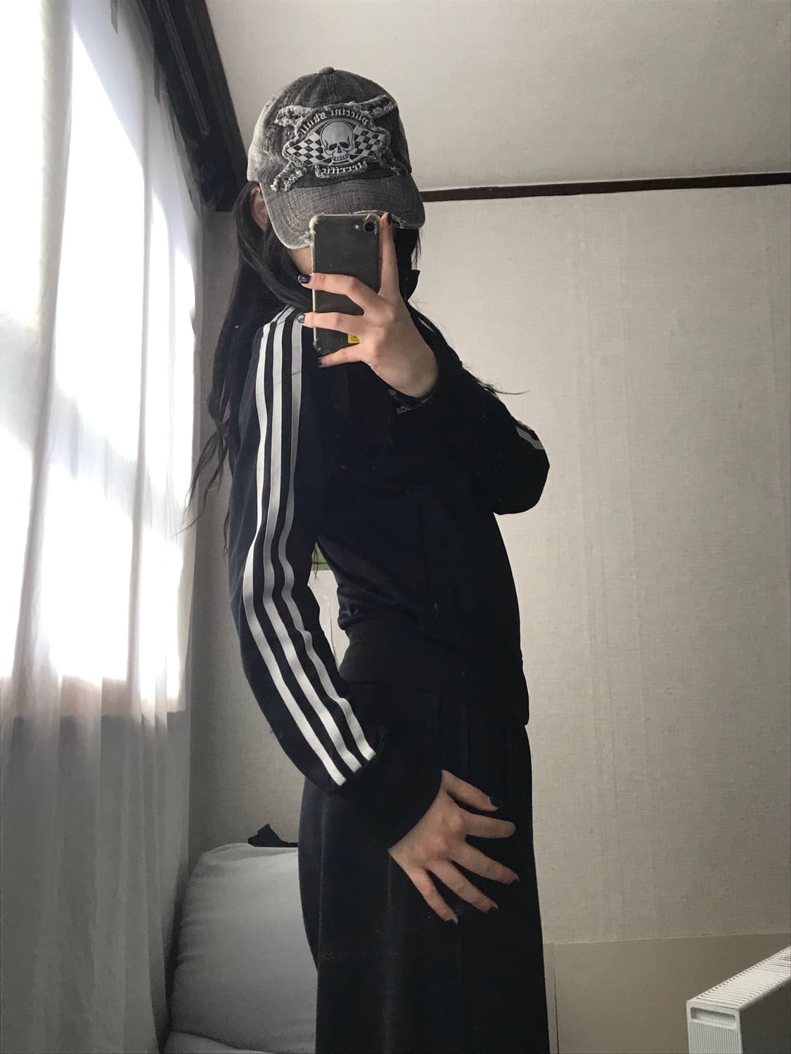 아디다스 블랙 딱붙핏 져지 상품이미지2