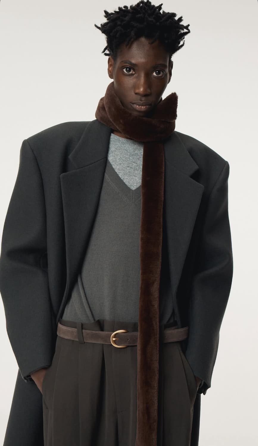 렉토 25FW 울 싱글코트 차콜 그레이 상품이미지3