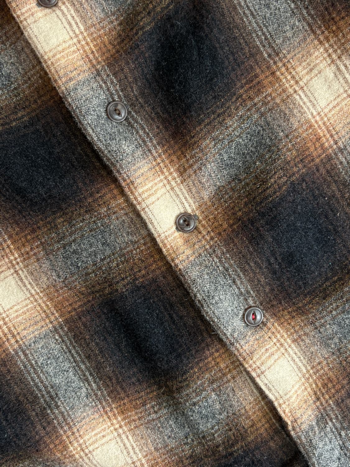 [M] 00s Woolrich brown pattern shirt 상품이미지3