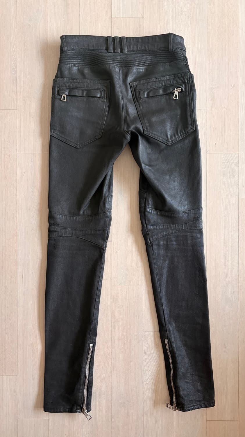 Balmain 지퍼 바이커 진 상품이미지2