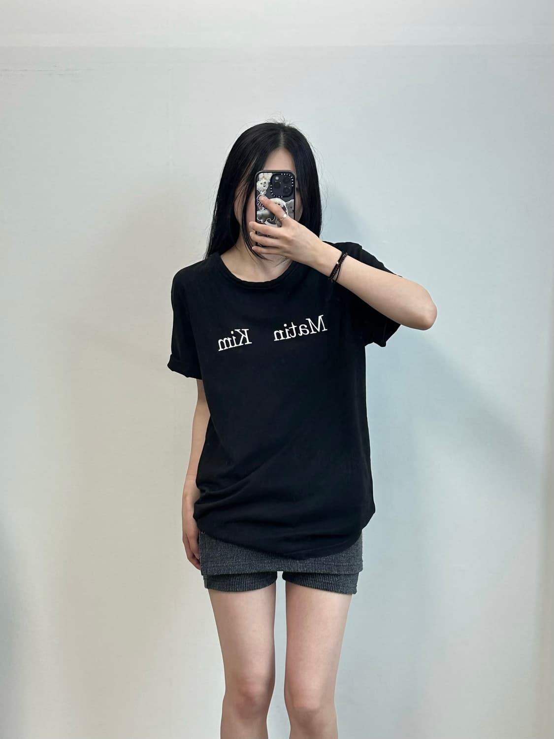 마땡킴 스펠아웃 블랙 반팔 티셔츠 상품이미지1