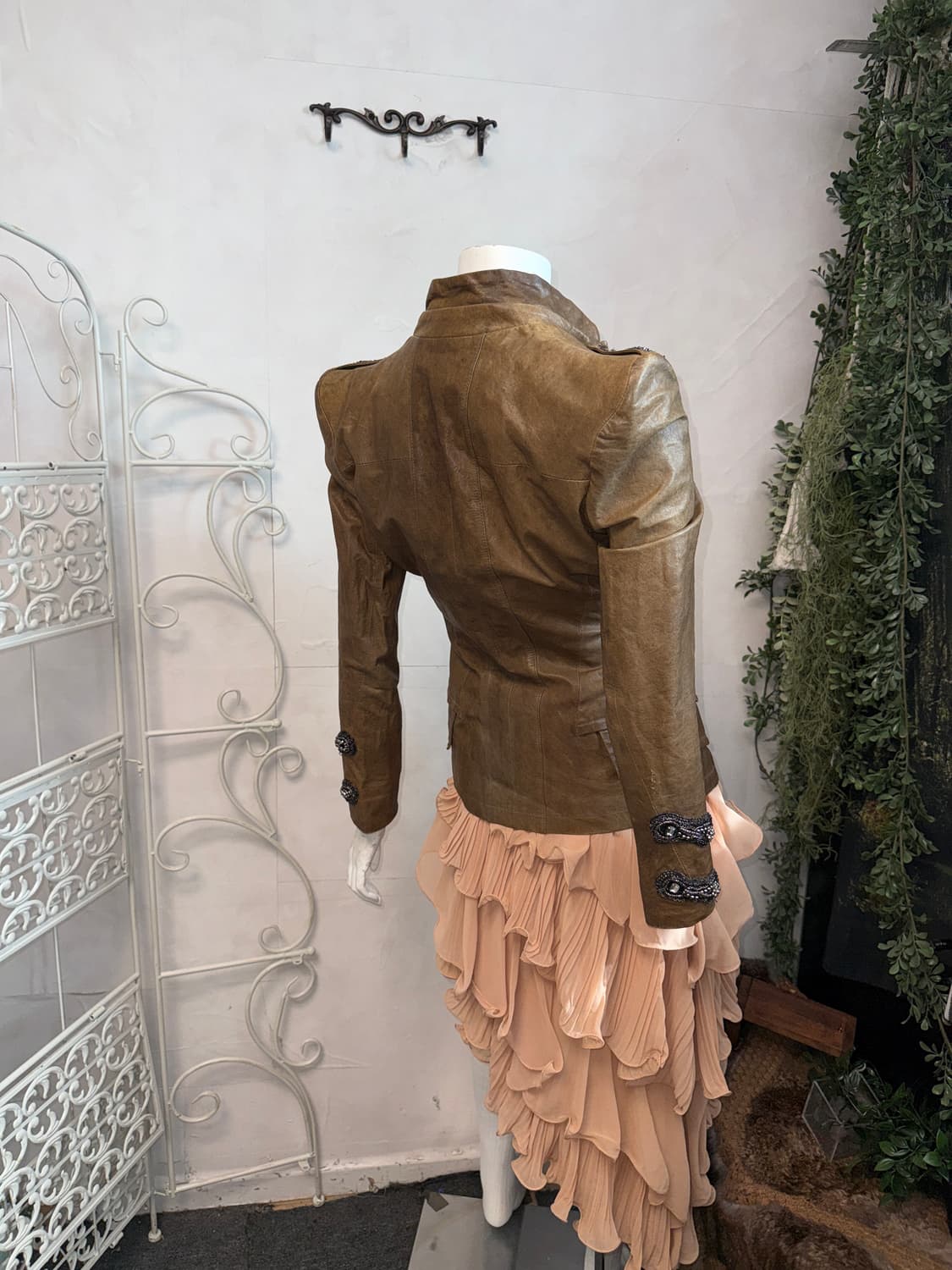 Obzee brown lamb skin napoleon jacket 상품이미지8
