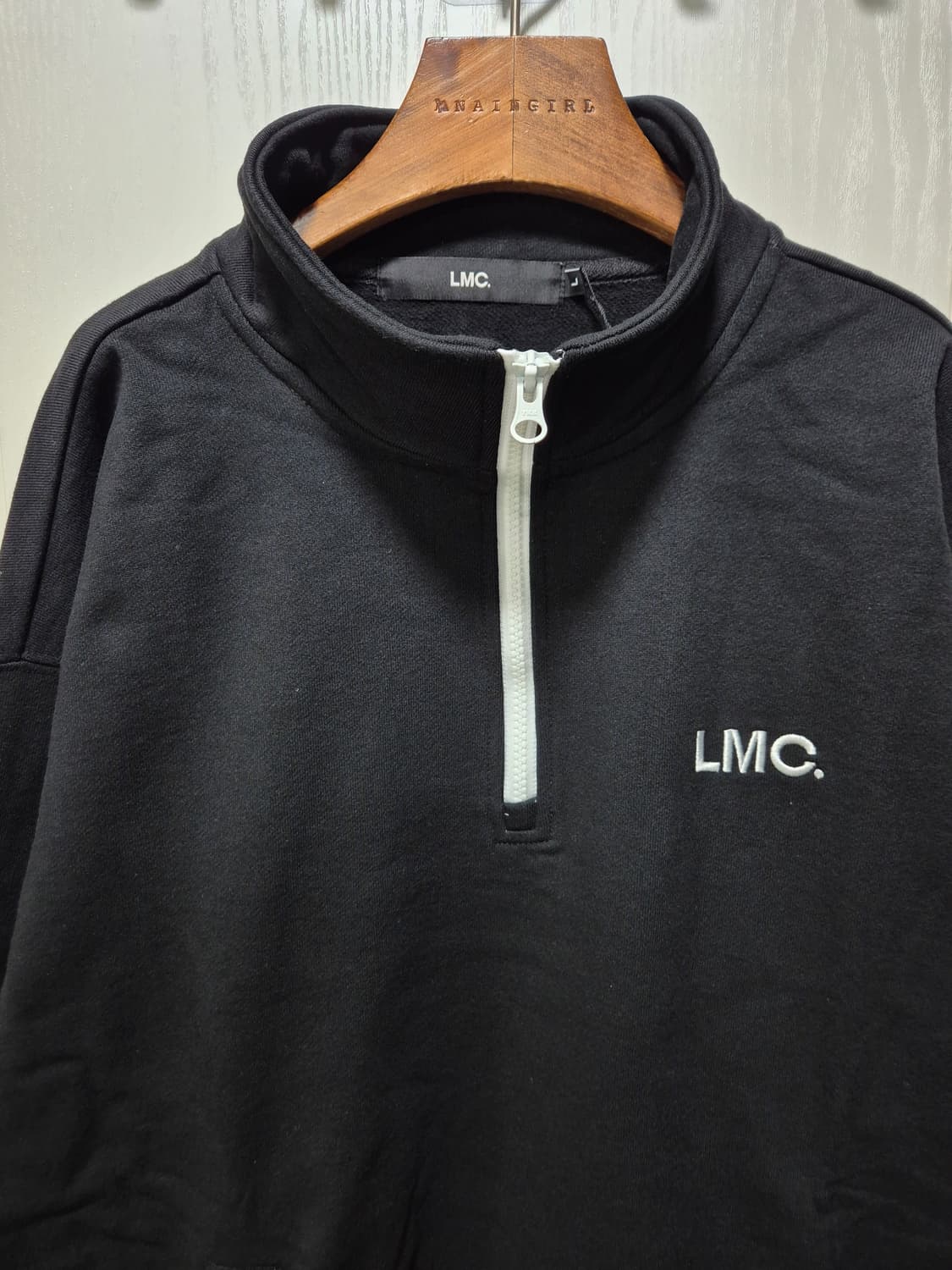 LMC 하프집업 맨투맨 블랙.새상품 상품이미지2