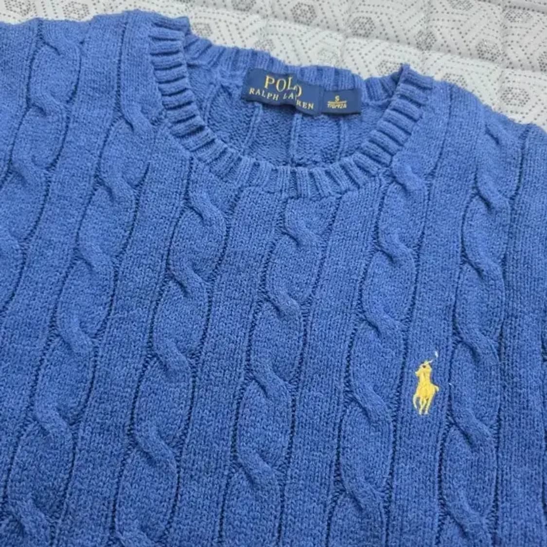 폴로 랄프로렌 케이블 니트 블루 ~66 상품이미지2