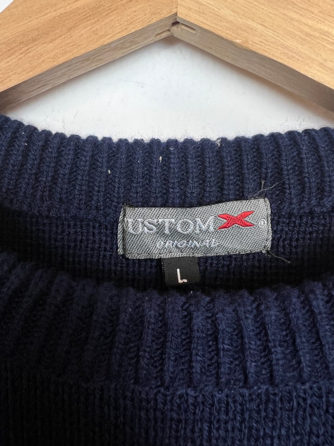 T199 CUSTOM X 네이비 스트라이프 니트 L 상품이미지3