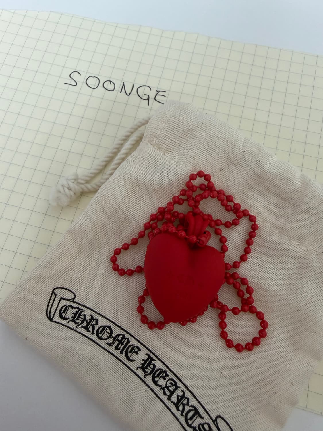 실리크롬 하트 팬던트 레드 상품이미지2