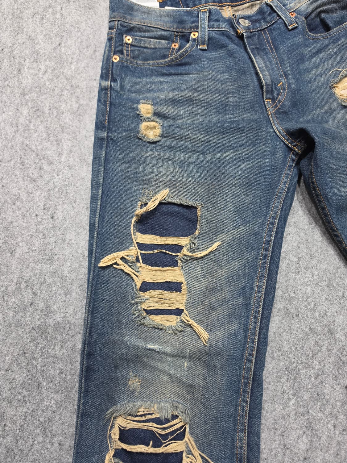 리바이스 511 워싱 디스트로이드 데님팬츠 청바지 30 x 32 상품이미지6