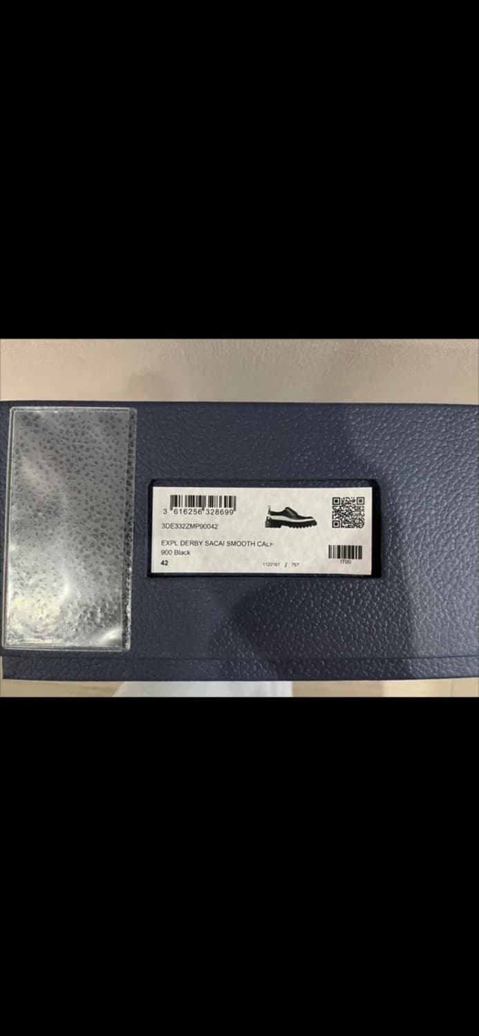 디올 사카이 더비 슈즈 블랙 42사이즈 새상품 상품이미지2