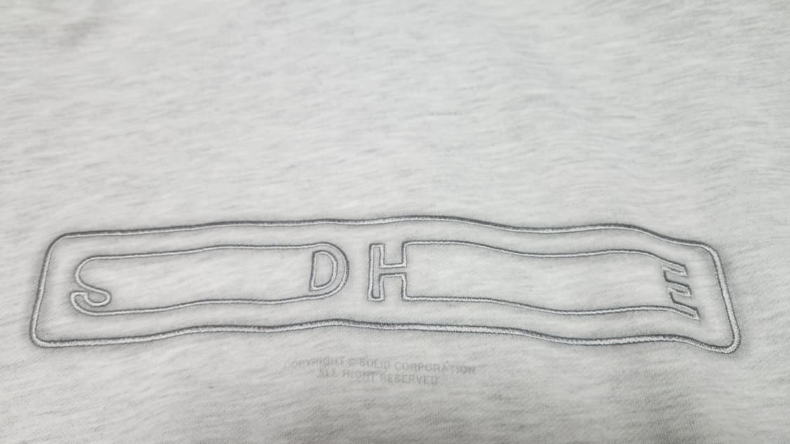 솔리드옴므 백로고 그레이 후디 48 오버핏 상품이미지5