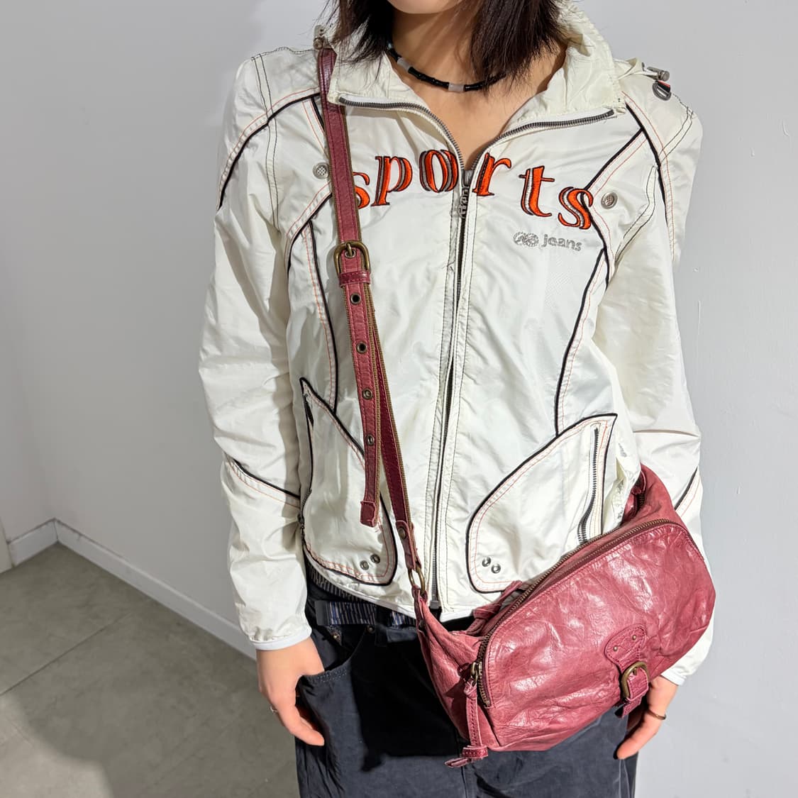 버건디 레더 가죽 크로스백 가방 상품이미지3