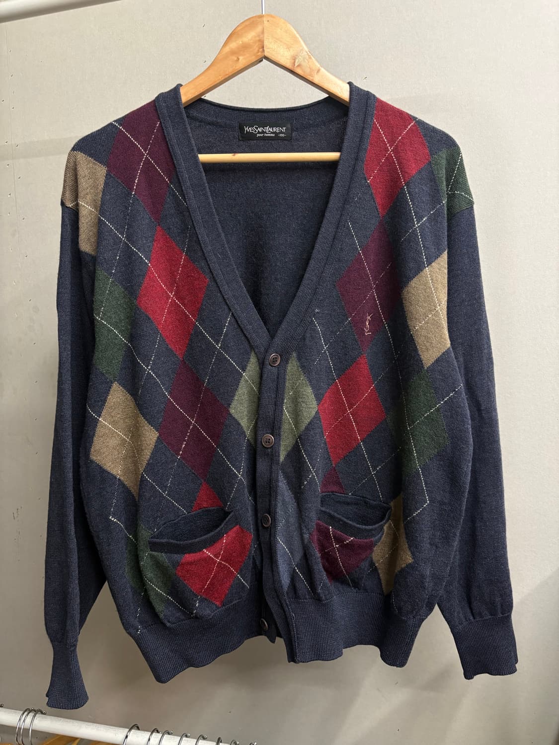 입생로랑 00s 아가일패턴 가디건 상품이미지2