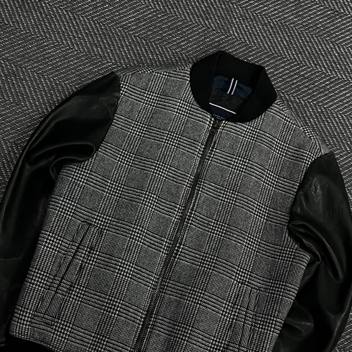 타미힐피거 램스킨 레더소매 체크블루종  v1087 상품이미지4