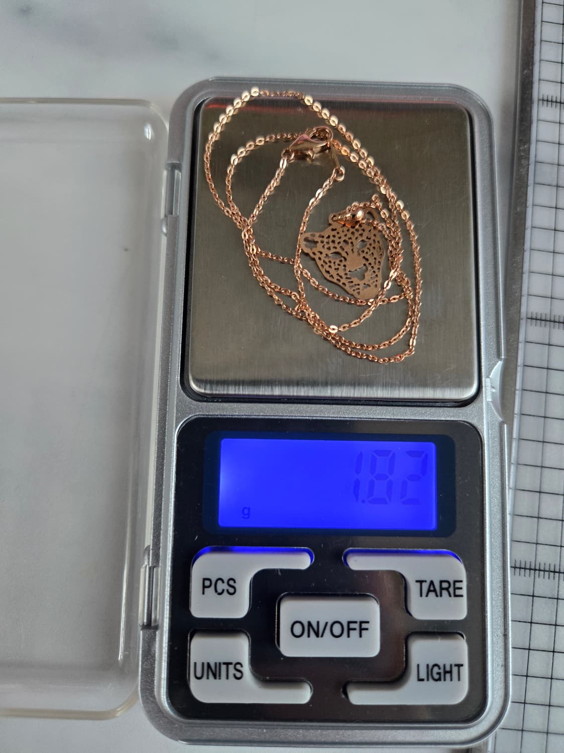 14k 로즈골드 표범 목걸이  상품이미지3