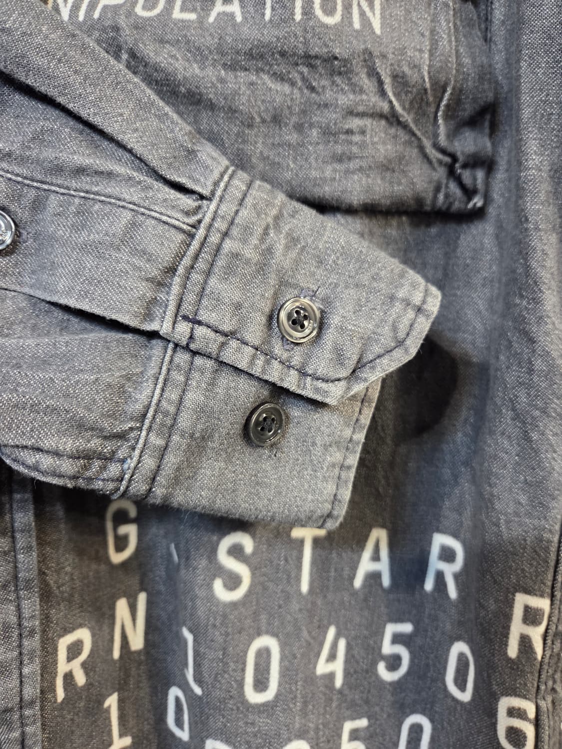 G-Star RAW 그레이 데님 셔츠(M) 상품이미지3