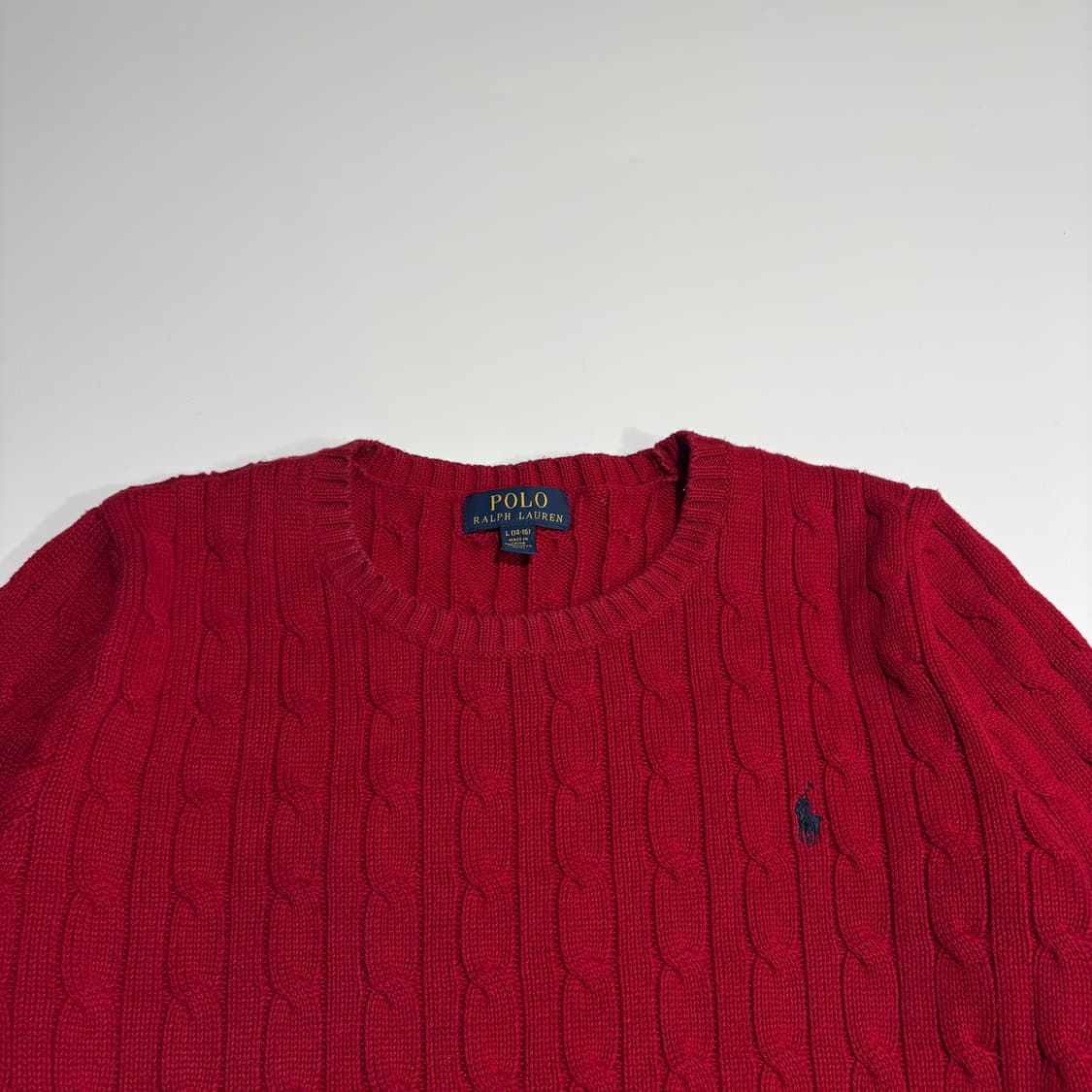폴로랄프로렌 레드 케이블 니트 스웨터 상품이미지2