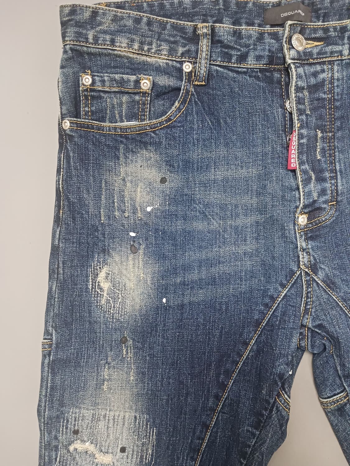 [34] 디스퀘어드2 스티치덧댐 타이디바이커진 청바지 상품이미지2