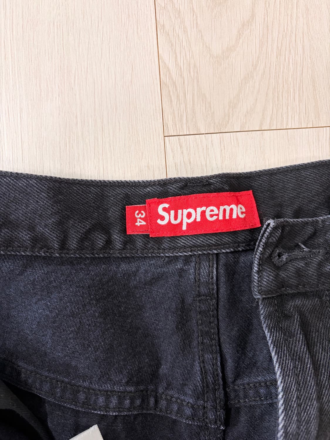 SUPREME 배기 진 블랙 상품이미지2