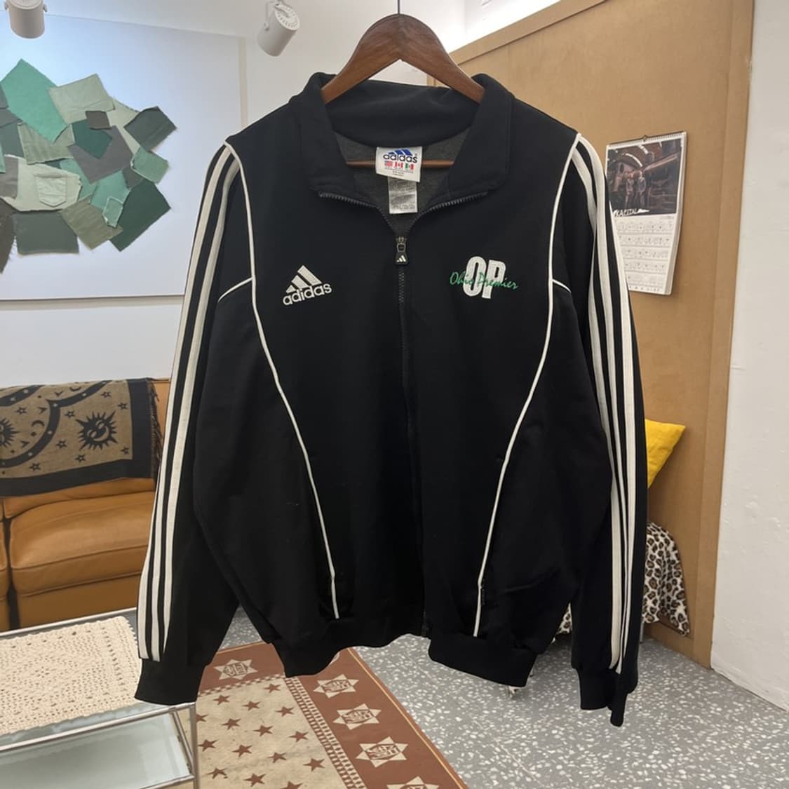 아디다스 올드스쿨 레트로 펑크 라인 져지 집업 L C10377 상품이미지3