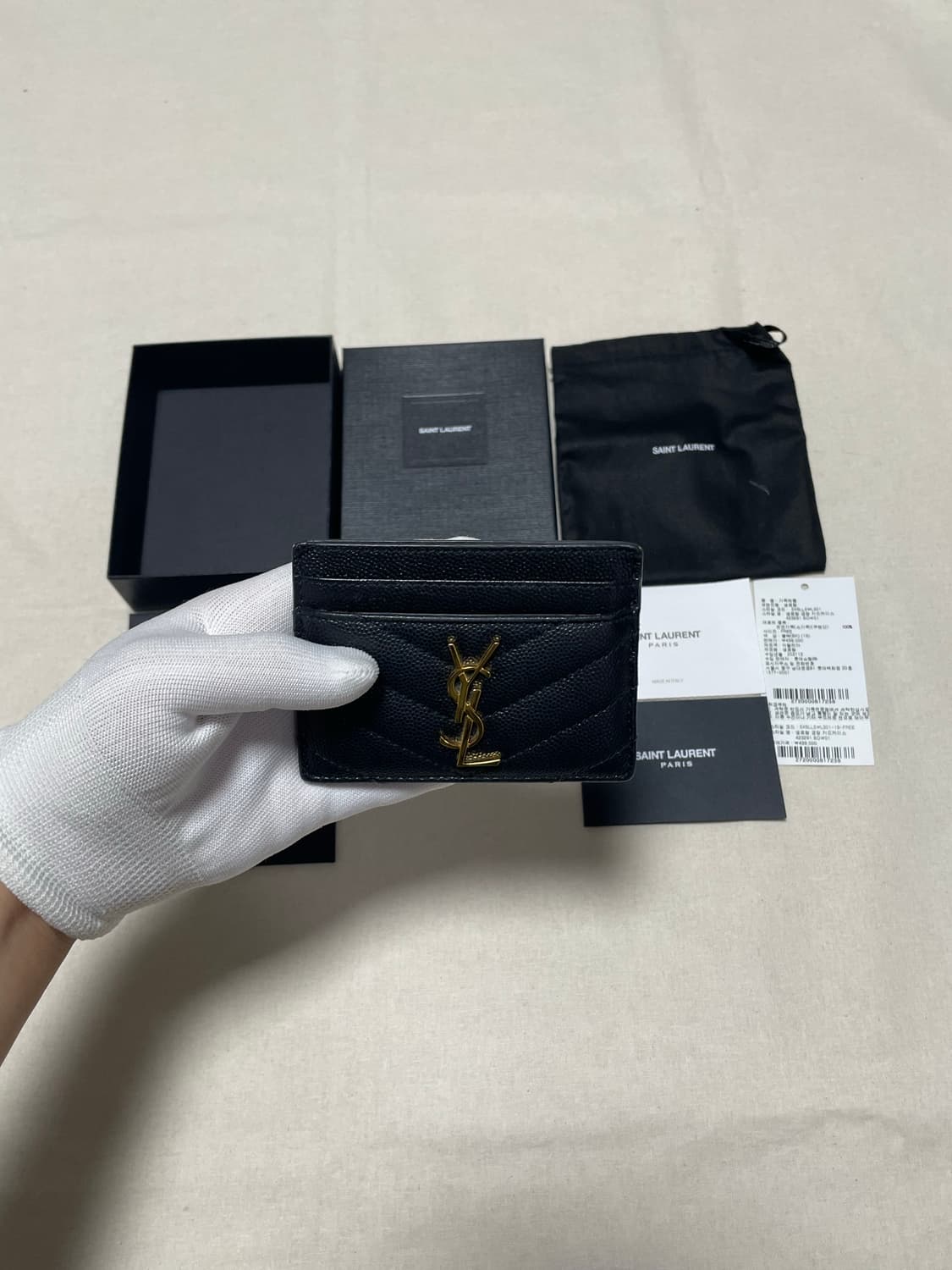 [풀구성] 입생로랑 ysl 마틀라세 금장 카드지갑 [os]  상품이미지2