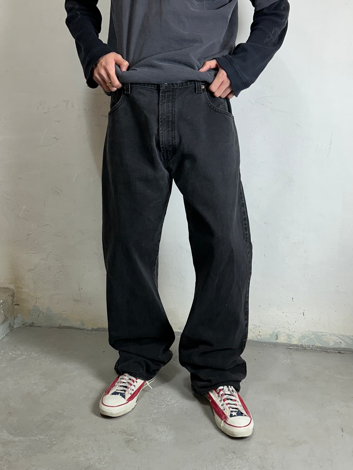 00's 리바이스 517 블랙 부츠컷 플레어진 상품이미지1