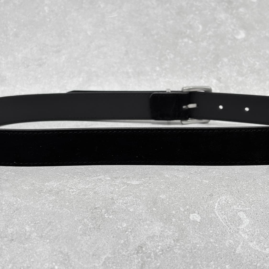 Oribell 새틴 실버 버클 이탈리아 스웨이드 소가죽 베이직 벨트 상품이미지6