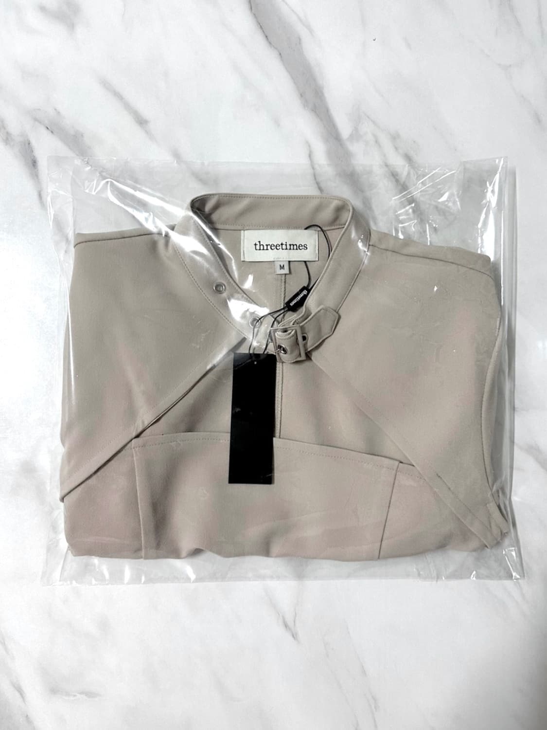 쓰리타임즈 - Tidy buckle top 베이지/ M 상품이미지7