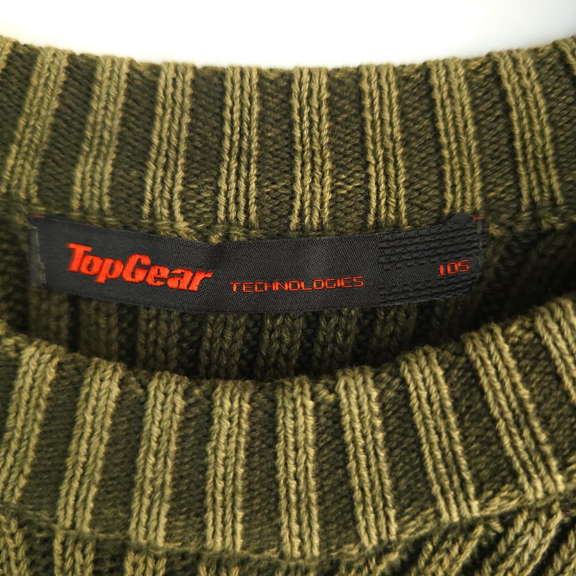 탑기어 TopGear 립 니트 스웨터 카키 105 상품이미지4