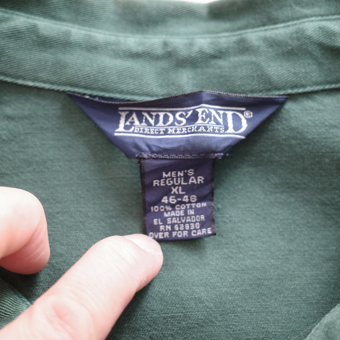 90s 랜즈엔드 빈티지 헤링턴 봄버 워크 자켓 XL (그린) 상품이미지5