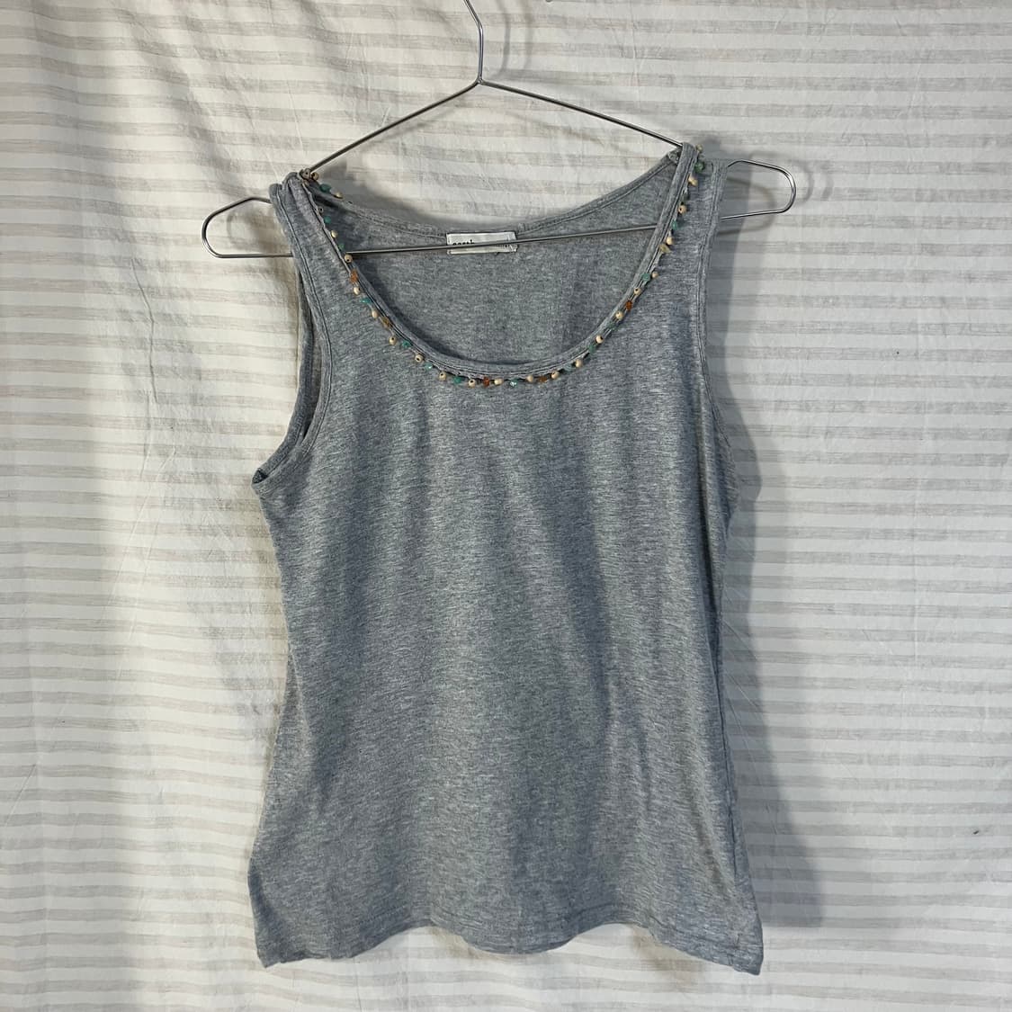 빈티지 어스뮤지 스톤 그레이 나시 o-997 y2k 스트릿 갸루 펑키 일 상품이미지1