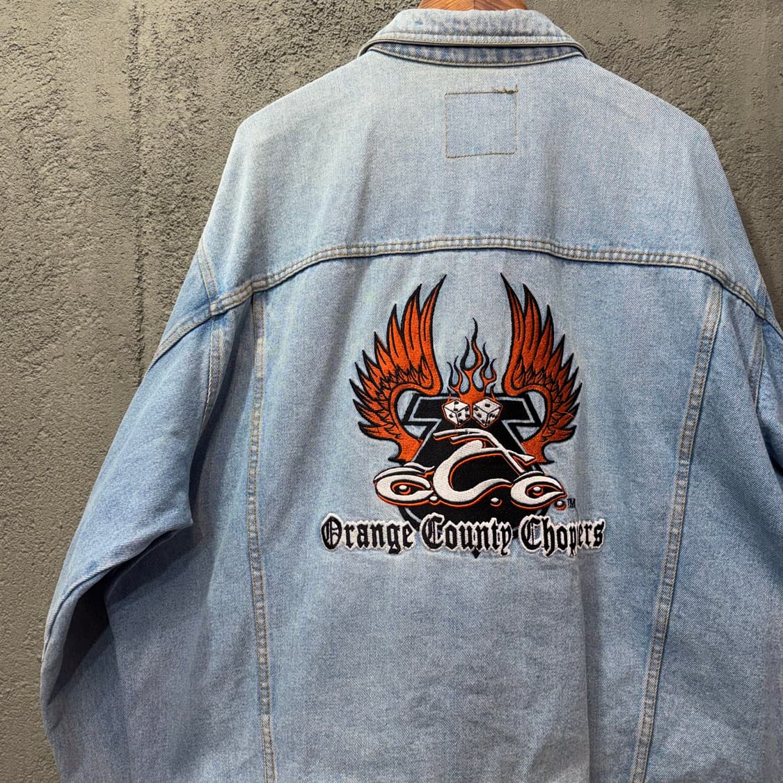 00s 오렌지 카운티 초퍼스 자수 데님 자켓 (2XL)   상품이미지2