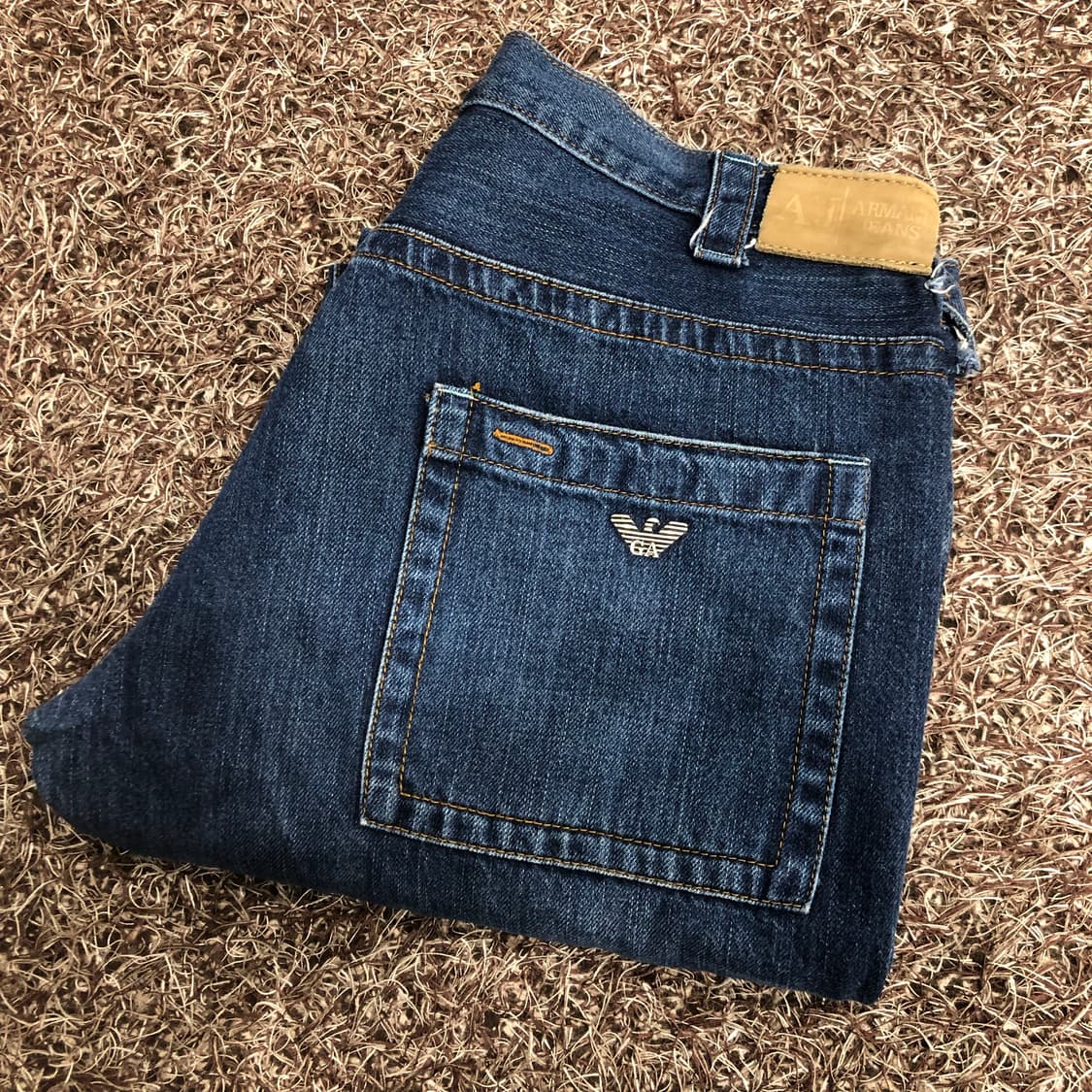 아르마니 진스 페인팅 워시드 데님 팬츠 상품이미지8