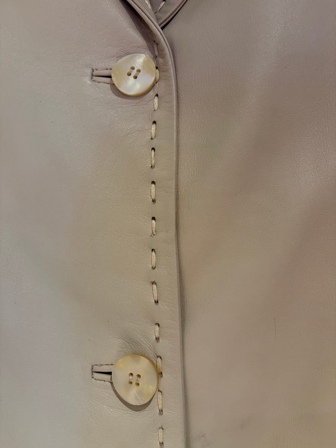 Lepanto 스티치 레더 블레이저 자켓 상품이미지5