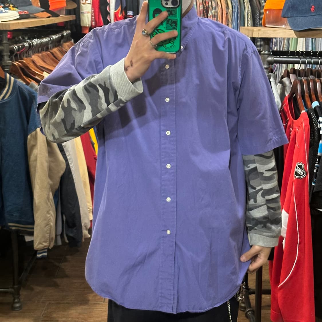 [HI] 폴로 랄프로렌 반팔 셔츠 퍼플 상품이미지2