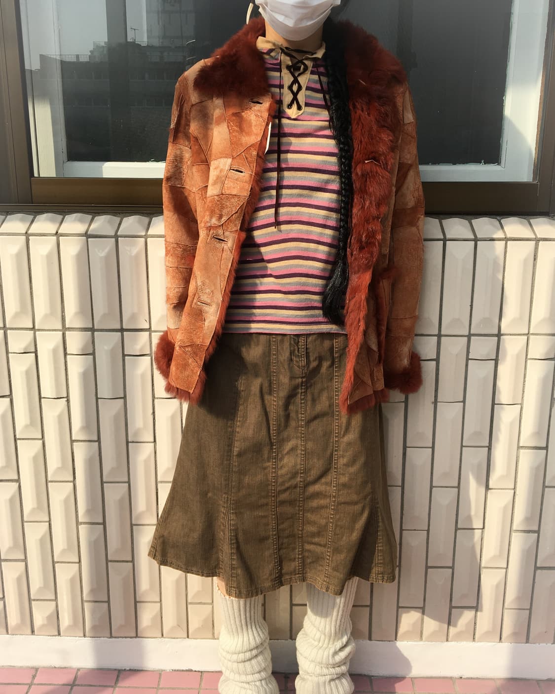 rabbit fur patch work mustang 상품이미지8